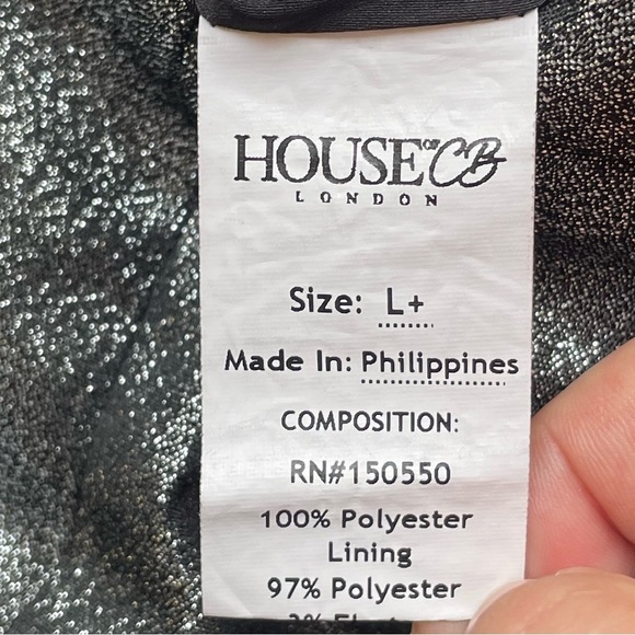 House of CB Metallic Gray Wide-Leg Pants - Picture 6 of 10